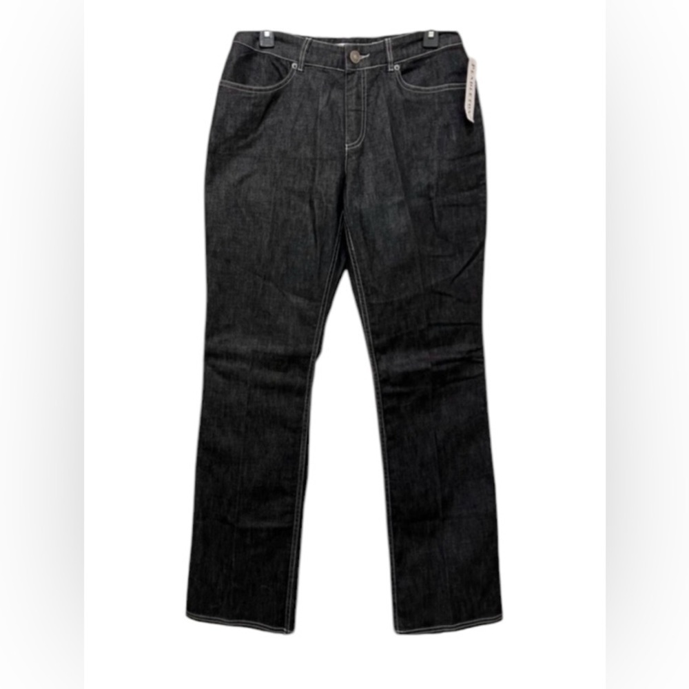 NWT Pendleton Spectator women’s 6 dark wash zip up wide leg black jeans